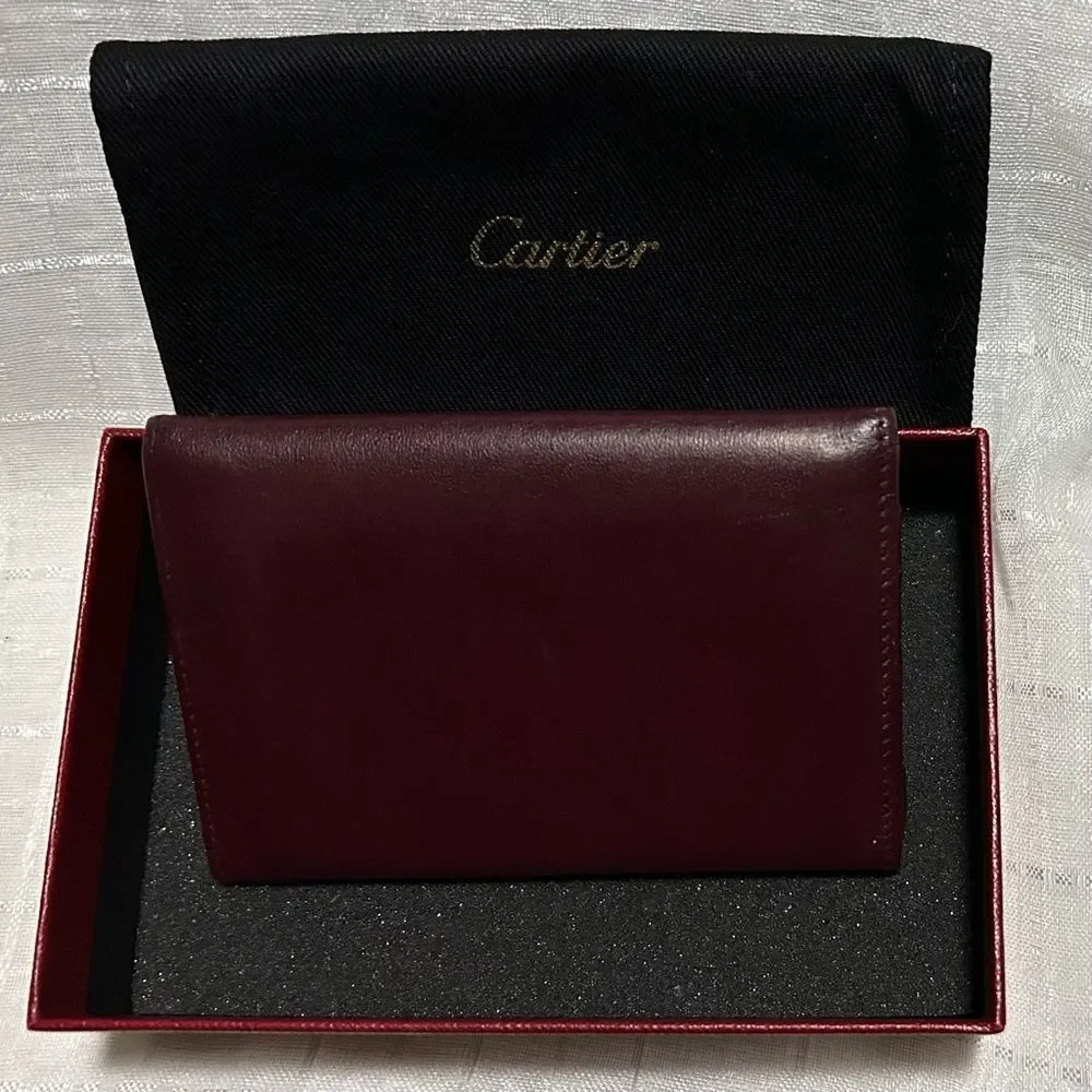 Cartier Leather Wallet - Burgundy